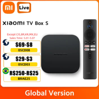 Original Global Version Xiaomi Mi TV Box S 2nd Gen Dolby Vision Google Assistant HDR10+ 4K Ultra HD Streaming Media Player
