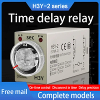 H3Y-2 Power-on Delay Rotary Knob 1S/5S/10S/30S/60S/3M/5M/10M/30M Timer Time Relay AC/DC 12V 14 Pin PYF14A