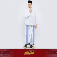 Sarung ATLAS Super Premium 980 Motif A9 JGL Putih Biru 02