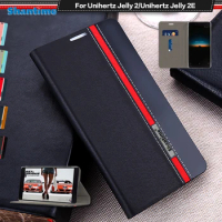 Luxury PU Case For Unihertz Jelly 2 Flip Case For Unihertz Jelly 2E Phone Case Soft TPU Silicone Back Cover