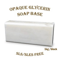 1KG Opaque Glycerin Soap Base Melt and Pour Natural Soap Base Sabun Mandi DIY SLS/SLES FREE 1kg/bloc