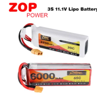 ZOP Power 3S 11.1V 1000 1400 1500 1800 2200 2700 2800 3500 4000 4200 5000 6000mAh Lipo Battery W/ T/XT60 Plug for RC Car Drone