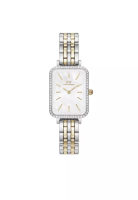 Daniel Wellington Quadro 20x26mm Bezel 5-link White MOP Two Tone - Gold/Silver - DW Jam tangan wanit
