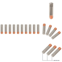 เคล็ดลับหัวฉีดเชื่อม, 10 ชิ้น, MB15AK, เคลือบ, ป้องกัน, สำหรับปลายหัวฉีดแก๊ส M6, อะไหล่เครื่องมือเชื