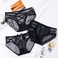 [COD] Celana Dalam Wanita Renda Hitam Brokat Renda Halus Dan Modis CD Transparan / Celana seksi wani