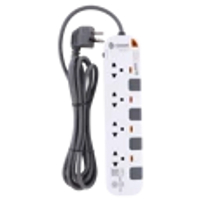 TOSHINO รางปลั๊กไฟ มอก. 4 ช่อง 4 สวิตช์ รุ่น P4375-3M WGS สายไฟยาว 3 ม.