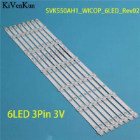 8PCS/Set Brand New TV's LED Lamp Bars SVK550AH1_WICOP_6LED_Rev02 Backlight Strips For PHILIPS 55PUT6002/98 Rulers Bands Planks