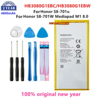 100% Orginal HB3080G1EBC/HB3080G1EBW Tablet 4800mAh Battery For Huawei Honor S8-701u Honor S8-701W Mediapad M1 8.0 +Tools