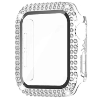 Diamond Case For Apple watch 45mm 41mm 40mm 42mm 38mm Accessories Bling Bumper Protector Cover iWatch series 3 4 5 6 7 8 se