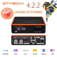 GTMEDIA Lacam GT COMBO Android 9.0 TV BOX+DVB-S/S2/S2X,DVB+T/T2/Cable/ATSC-C(J.83B)/ISDBT 4K Android BOX 4:2:2 2+16GB