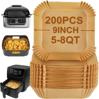 BYKITCHEN Air Fryer Sheets Liners for Ninja AG301 Grill Ninja AF141 Pro 4-in-1 & More 9in  Square Ai