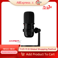 HyperX SoloCast USB Microphone compatible with PC, PS4, PS5, or Mac / Streamlabs OBS, OBS Studio, and XSplit