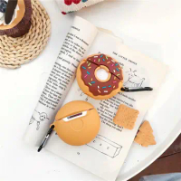 2021Cartoon Protective Case for AirPods 1 2 3 Cute Silicone Bluetooth Earphone Case for Airpods Pro Unique 3D Design Donuts