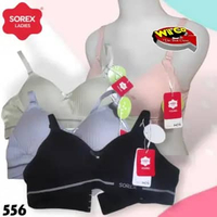 B556 Sorex Bra Remaja Tanpa Kawat Cup A Kecil Size 32 - 36 Tiga Pengait Salem 32A