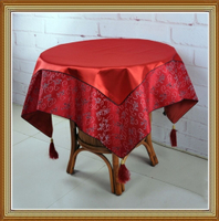 中式桌布紅色餐桌布紅木茶幾布圓桌臺布電視柜蓋布婚慶婚禮裝飾布
