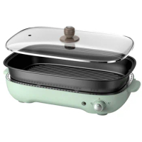 Electric Grill Barbecue Pot Household Indoor Hot Pot Barbecue One Pot Grilled Fish Multifunctional Baking Tray