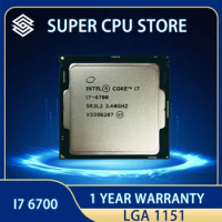 Процессор Intel Core i7-6700 i7 6700 3,4 ГГц, б/у, четырехъядерный, восьмипоточный, 65 Вт, процессор LGA 1151