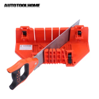 Mitre Saw Accessories Saw Box 14" Ajustable Angle 22.5 45 90 Degree Fits Wood Cutting Woodworking Hand Tools Excluded Saw Blades