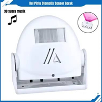 Bel Selamat Datang Bel Pintu Otomatis Dilengkapi Sensor Gerak dan 38 Suara Musik bel Putih