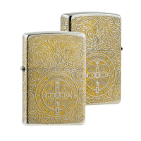 【Zippo】康斯坦丁-雙面十字-常規版-反銀防風打火機(美國防風打火機)