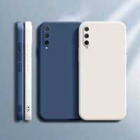Original Phone Case for Huawei Y9S Y9 Prime Y7A Y7 2020 2019 Y8P Square Liquid Silicone Y9Prime Soft Luxury Classic Cover Fundas
