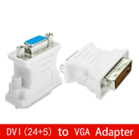 DVI (24+5) to VGA Adapter Converter DVI 24+5 Pin Male to VGA Female 1080P Converter Adapter for HDTV Monitor Computer PC Laptop