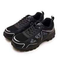 【男】GOODYEAR 固特異 透氣鋼頭防護認證安全工作鞋 極光系列 黑銀 03960
