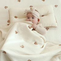 6ชั้นผ้าฝ้ายผ้าห่มเด็กเกาหลีหมีเด็กผ้าห่มนอนอุปกรณ์เสริมทารกแรกเกิดเตียงเด็กอ่อนเตียงปก Manta