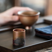 純銅蓋置復古紫砂壺蓋架蓋碗蓋托茶道擺件紫銅茶壺蓋托茶具零配件