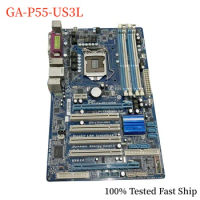 For Gigabyte GA-P55-US3L Motherboard H55 16GB LGA 1156 DDR3 ATX Mainboard 100% Tested Fast Ship