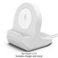 Power Adapter Fit for Fossil Gen 1 2 3 USB Charging Cable Dock Mount Bracket Stand Smartwatch Holder