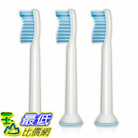 [106美國直購] Philips HX6053/64 原廠 替換牙刷頭3入 Sonicare Sensitive replacement toothbrush heads