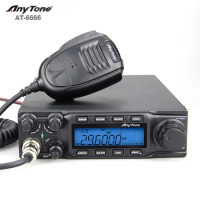AnyTone 6666 60W High Power AM FM SSB CB Radio 27mhz with Long range Walkie talike cb radio antenna