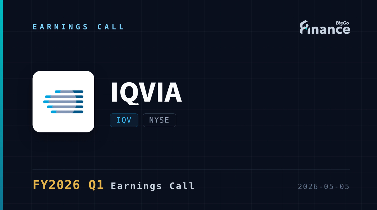 [IQV Q1 2026 Earnings Call] IQVIA Crushes Q1 Estimates as Revenue Hits ...