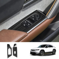 Car Black Window Glass Lift Button Switch Cover Trim Door Armrest Panel For Mazda MX30 MX-30 2022+