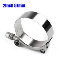 Motorcycle 51mm V Band Clamp Turbo Exhaust Pipe Clamp Calipers Stainless Steel Universal Male Female Flange V Clamp