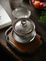 龍泉三才蓋碗茶杯大號單個青瓷泡茶碗鐵胎哥窯冰裂紋陶瓷功夫茶具