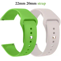 22mm 20mm strap For Samsung Galaxy watch 6/4/Classic/5/5 pro/Active2/Gear S3 Silicone bracelet Huawei watch GT 2/2e/3/3 pro band