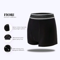 FIORI Boxer Pria ZESIMO GERMANIUM Black | Celana Dalam Celana Boxer Pria
