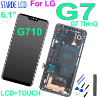 6.1 Original For LG G7 ThinQ LCD Display Touch Screen Digitizer Assembly For LG G7 G710EMW LCD with Frame Replacement G7 Screen