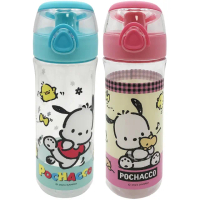 【SANRIO 三麗鷗】帕恰狗彈跳直飲水壺700ml-2件組(綠粉各1)