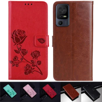 For TCL40SE Case on For TCL 40 SE Cover Book Stand PU Leather Wallet Phone Cover For TCL 40SE 30 SE 305 306 Cases Shell Coque