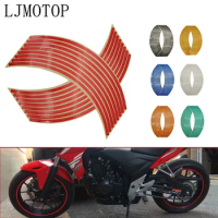 Motorcycle Wheel Sticker Motocross Reflective Decals Rim Tape Strip For Yamaha FZ8 TDM 900 MT125 YZF R15 XT660 TMAX 500 530