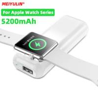Mini Power Bank Magnetic Wireless Charging 5000mAh Portable External Auxiliary Battery For Apple Watch 6 7 8 iPhone 14 13 Xiaomi