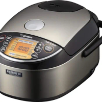Zojirushi NP-NWC10XB Pressure Induction Heating Rice Cooker &amp; Warmer, 5.5 Cup, Stainless Black, Made in Japan