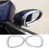 For Alfa Romeo Giulia 2017-2019 2Pcs Car Rearview Mirror Frame Cover ABS Chrome Stickers Auto External Tuning Accessories