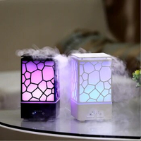 Hottest 200ML Water Cube Aroma Ultrasonice Diffuser 7 Color Electric Aroma Lamp Mist Maker Air Humidifier Essential Oil Diffuser
