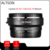 ALTSON EF-EOS M Electronic Auto Focus Lens Adapter for Canon EOS EF EF-S Lenses to EOS-M Mount Camera M100 M50 M10 M5 M6 M2 M