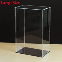 Large Acrylic Display Case for Figures Clear Display Box Cabinet Showcase for Toy/LEGO/Collectibles/Figurine/Memorabilia Storage