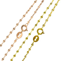 New 18K Yellow Gold Necklace Chain AU750 Gold Chain Necklace Fashion Necklace